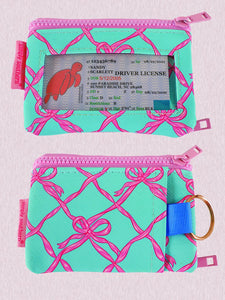 Simply Southern Bag ID Wallet in a Bow Net Pattern