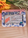 Simply Southern Bag ID Wallet in a Beautiful Blue Rose Pattern