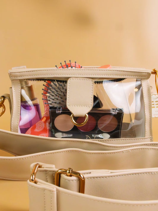 Simply Southern Leather Clear Clutch Bag