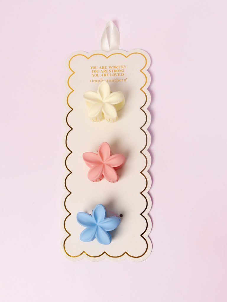Simply Southern Soft Colored Set of 3 Small Hair Clips