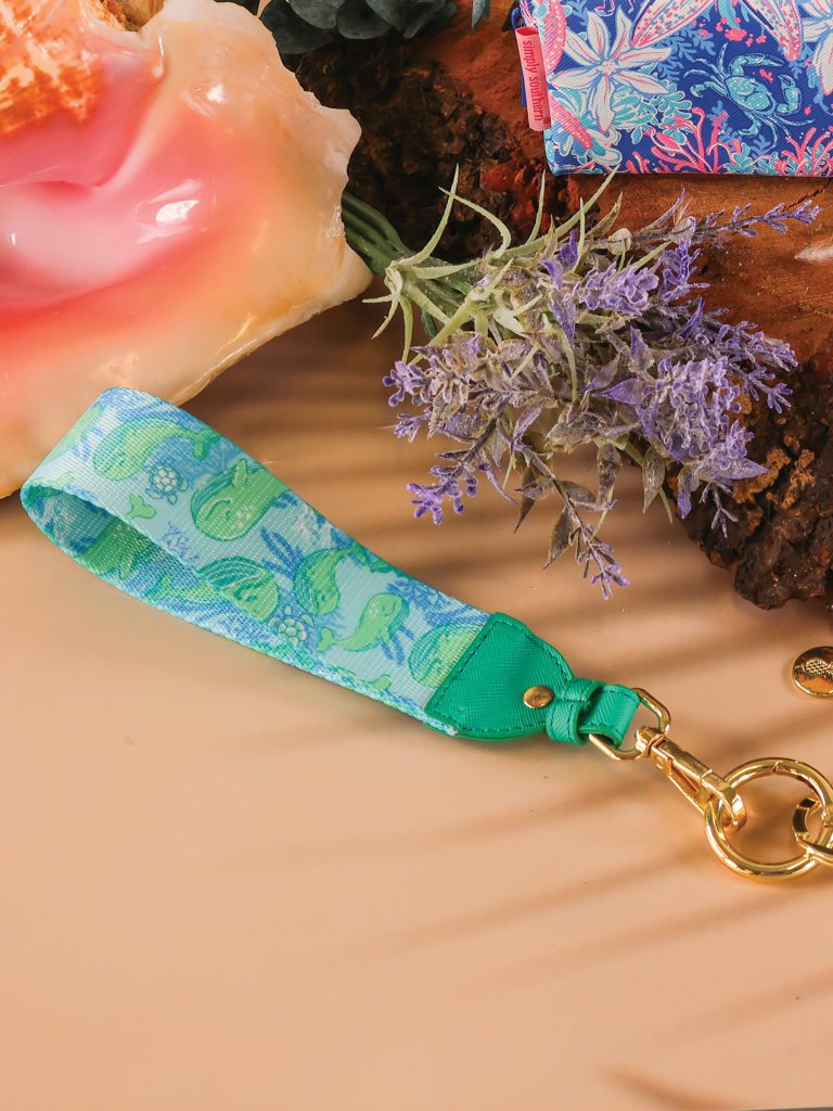 Simply Southern Key Fob in a Whale Pattern