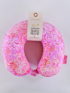 Simply Southern Memory Foam Travel pillow in Pink Paisley