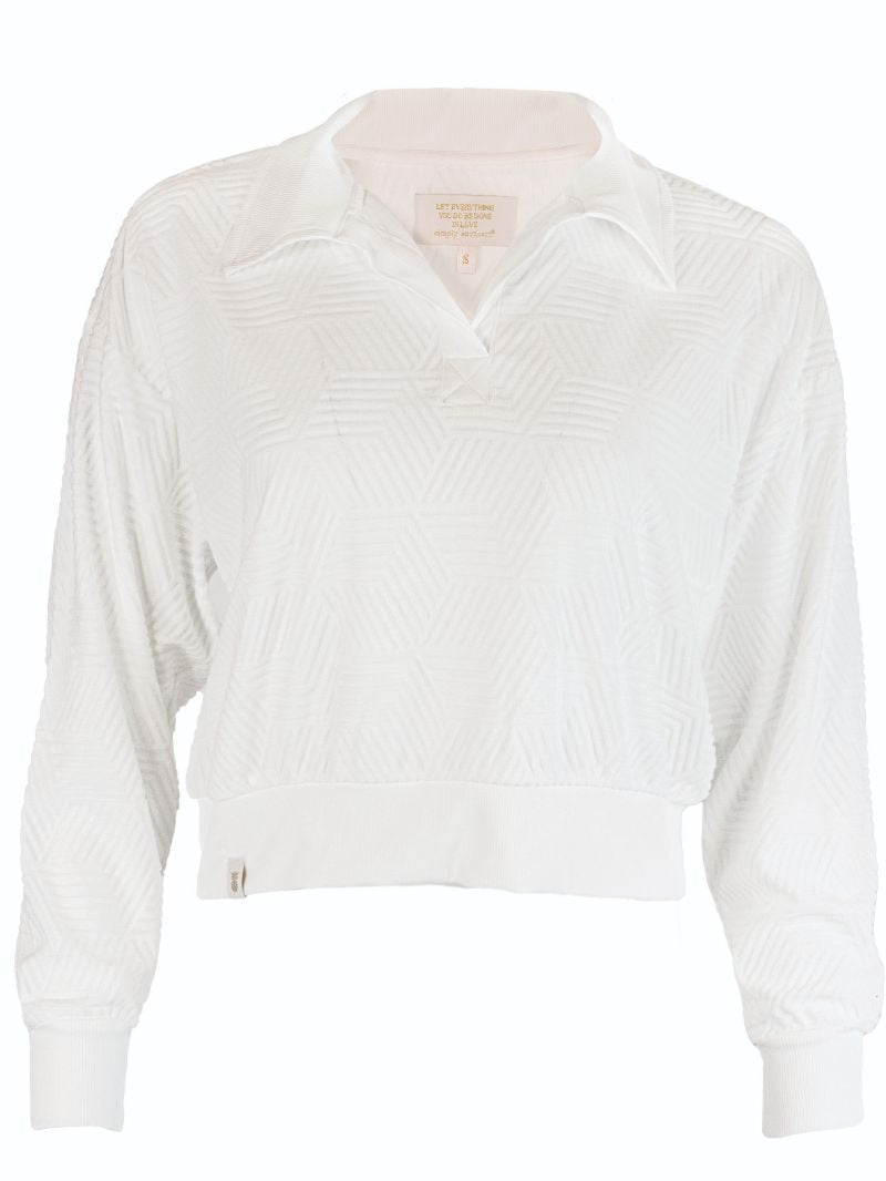 Simply Southern Cropped Ivory Pullover