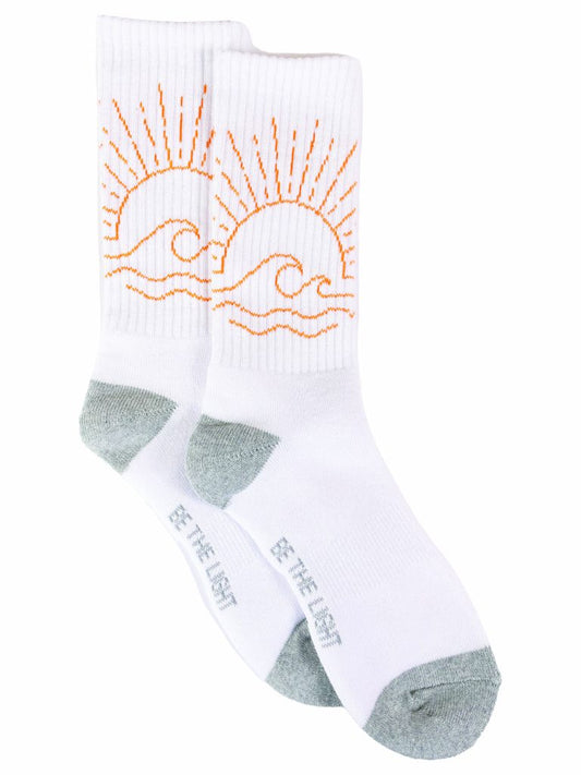 Simply Southern "Be The Light" Sunset Waves Crew Socks