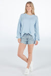 Simply Southern Highlow Knit Top in Ice