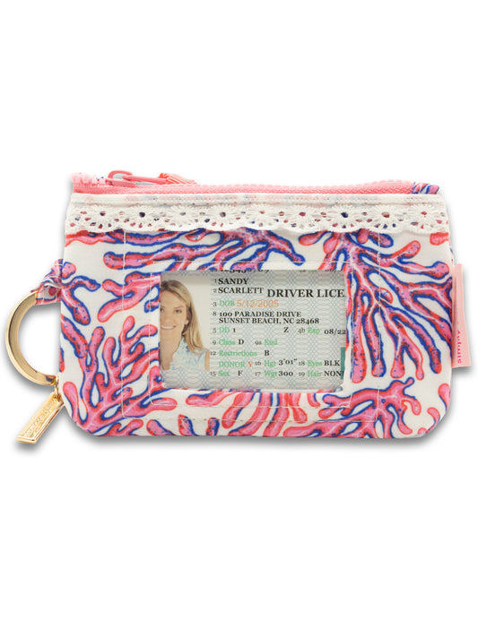 Simply Southern Lace Coral ID Wallet