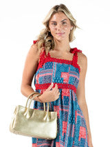 Simply Southern Top Handle Tote Gold