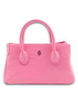 Simply Southern pink leather top handle tote