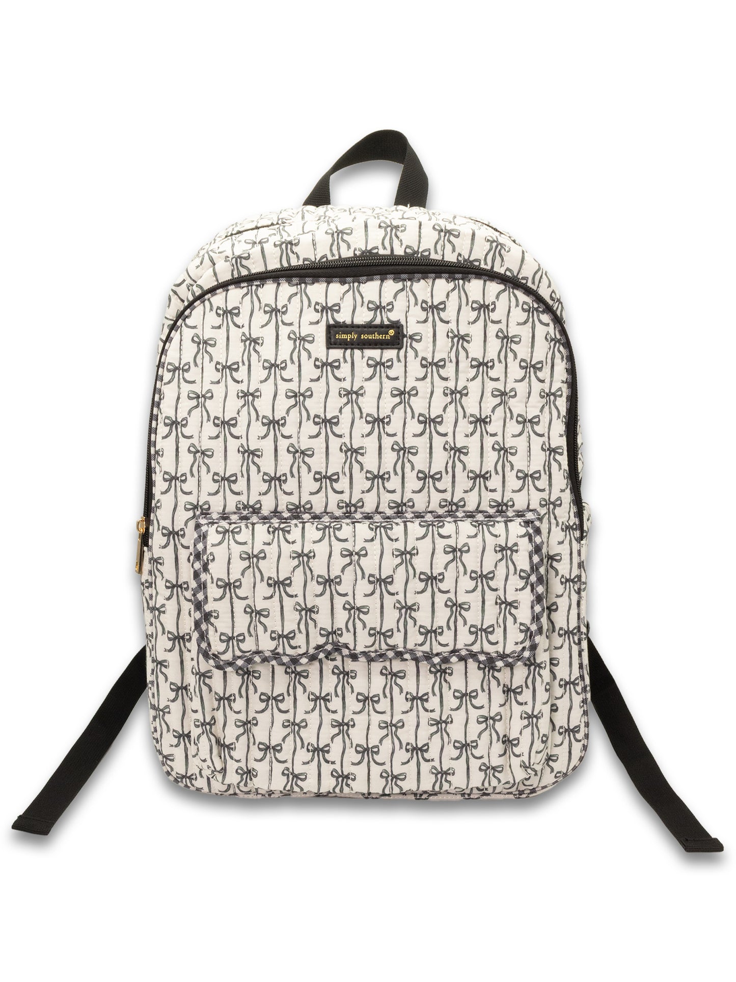 Simply Southern Quilted Black Bow Backpack