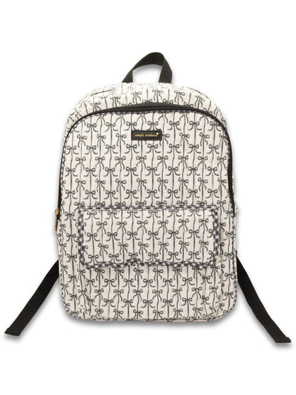 Simply Southern Quilted Black Bow Backpack