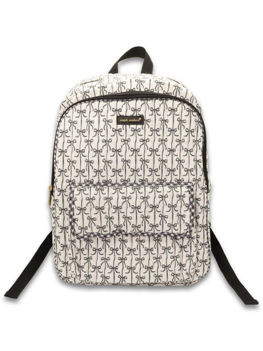 Simply Southern Quilted Black Bow Backpack