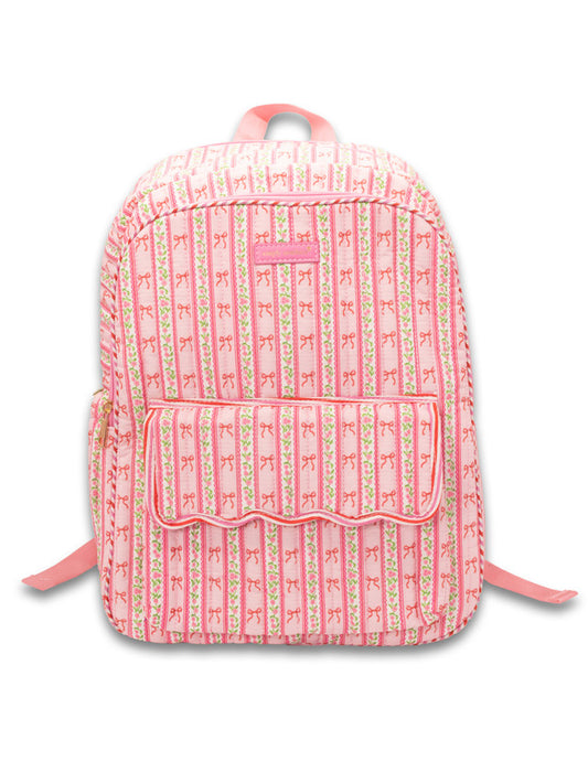 Simply Southern Pink Bow Quilted Backpack