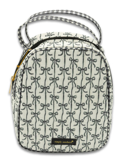 Simply Southern Quilted Black Bow Lunchbag