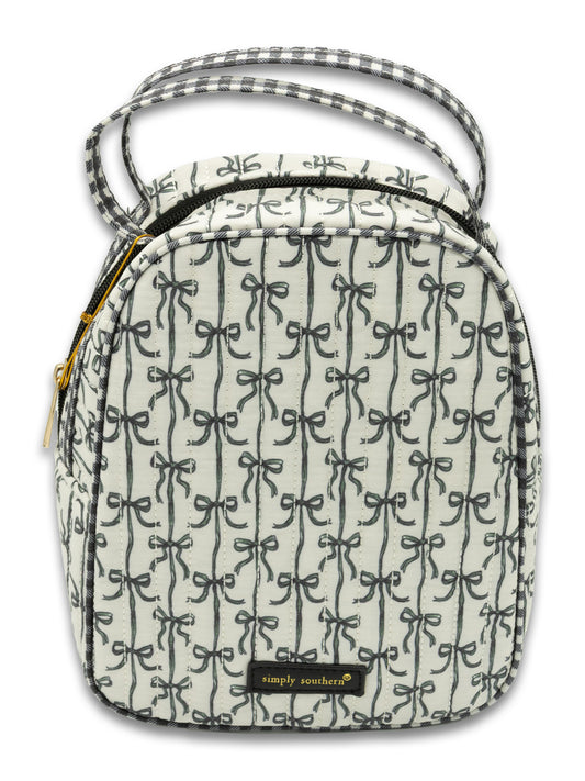 Simply Southern Quilted Black Bow Lunchbag
