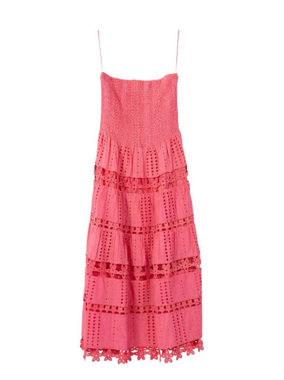 Simply Southern Strapless Smocked Bloom Dress