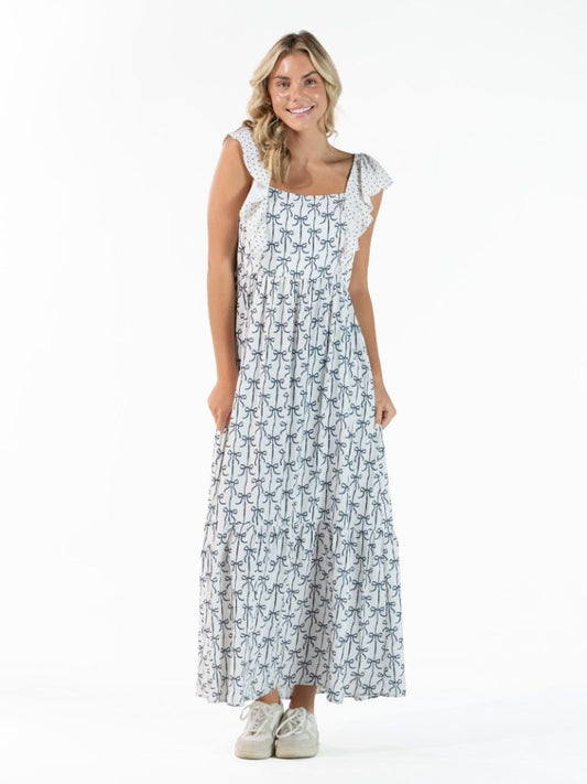 Simply Southern Black Bow Ruffle Dress