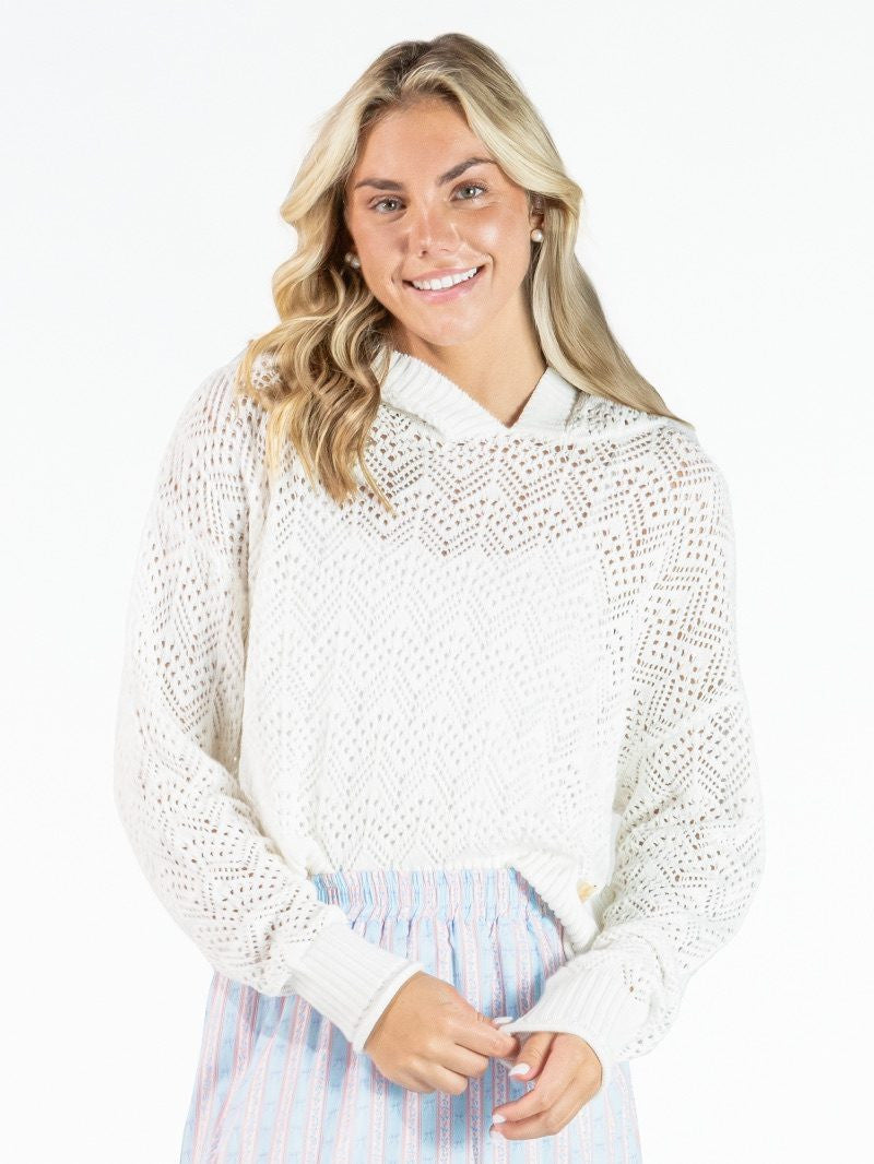 Open Knit Hoodie