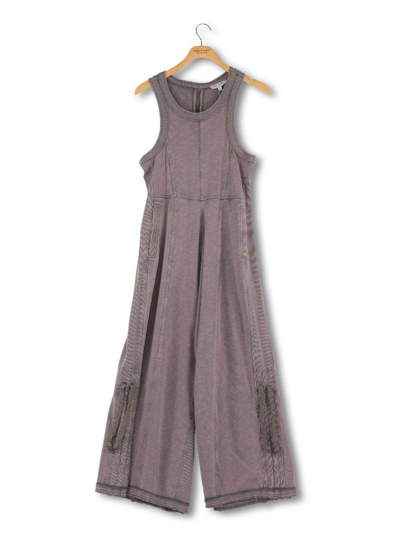 Simply Southern Dark Gray Washed Jumpsuit