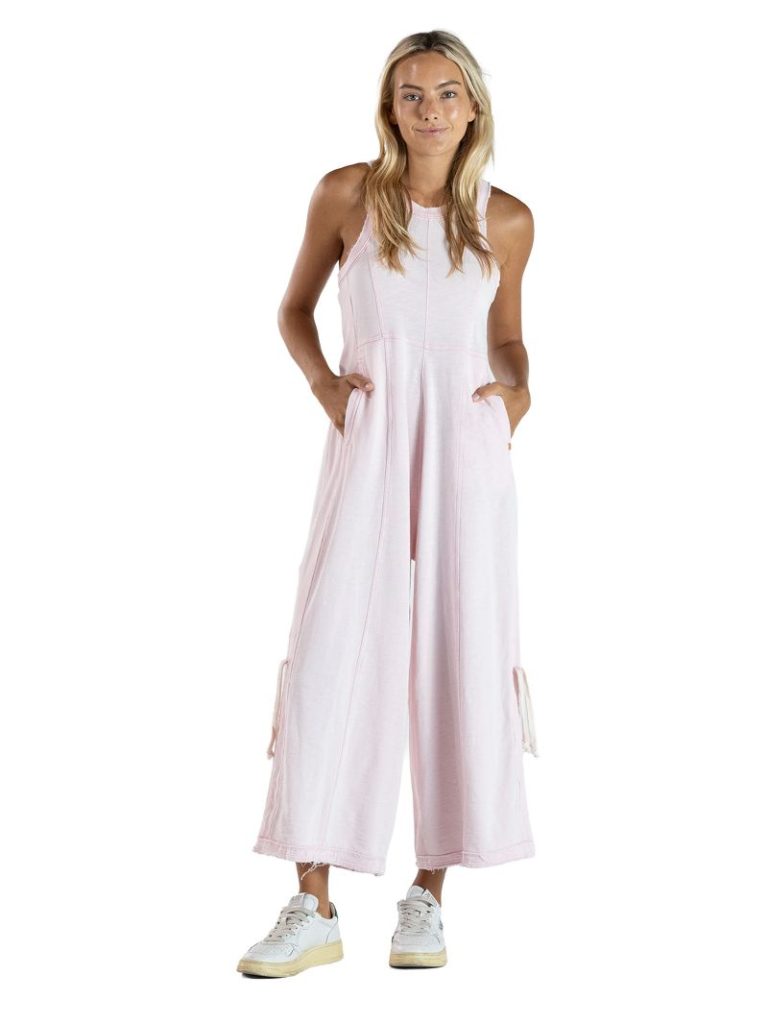Simply Southern Rose Washed Jumpsuit