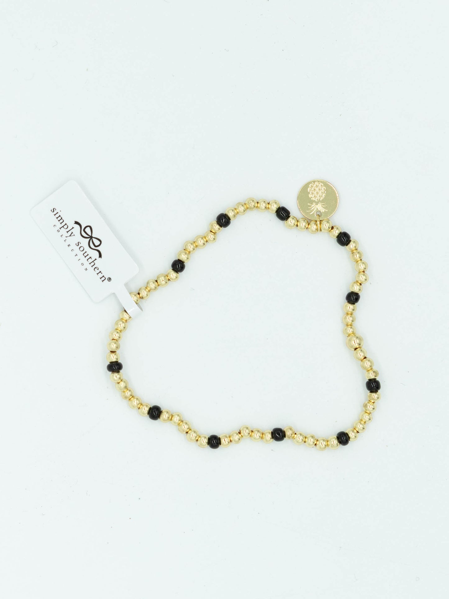 Simply Southern Black/Gold Single Bead Bracelet