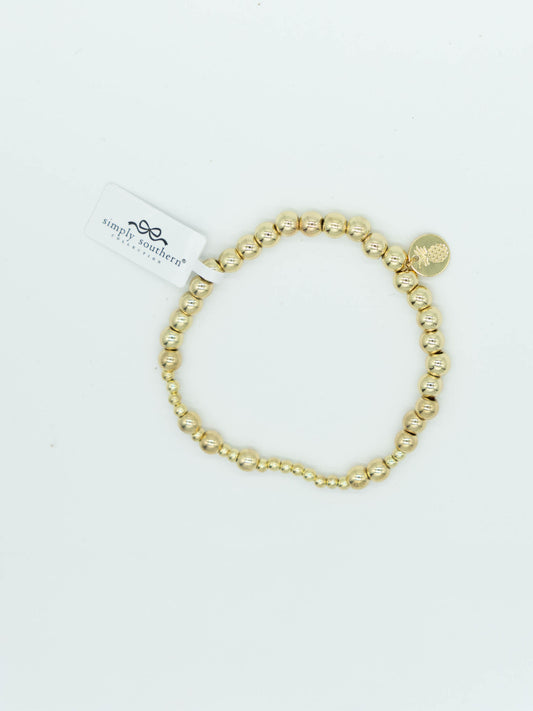 Simply Southern Thick/Thin Gold Bead Bracelet