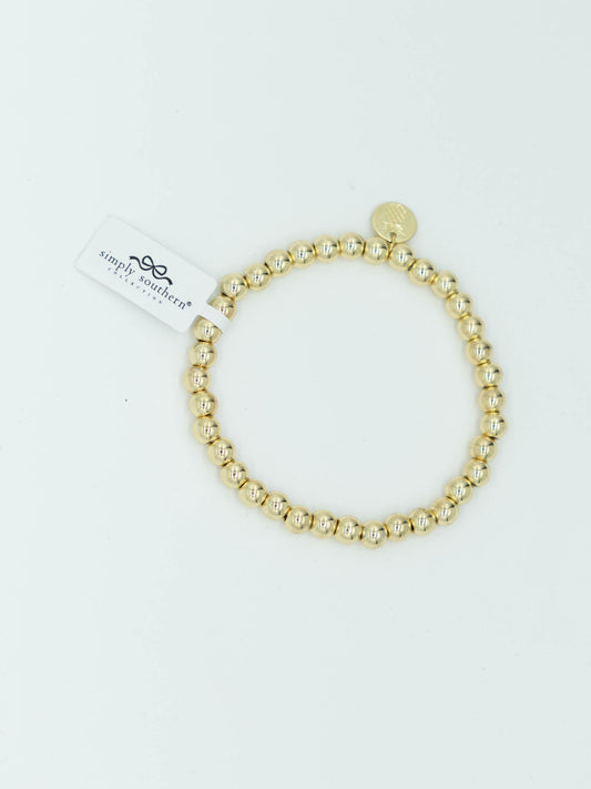 Simply Southern Thick Gold Bead Bracelet
