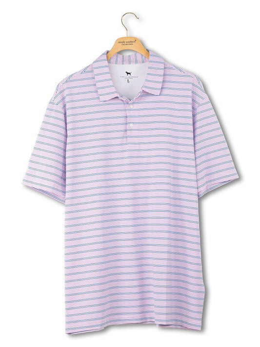Simply Southern Youth Purple Stripe Polo