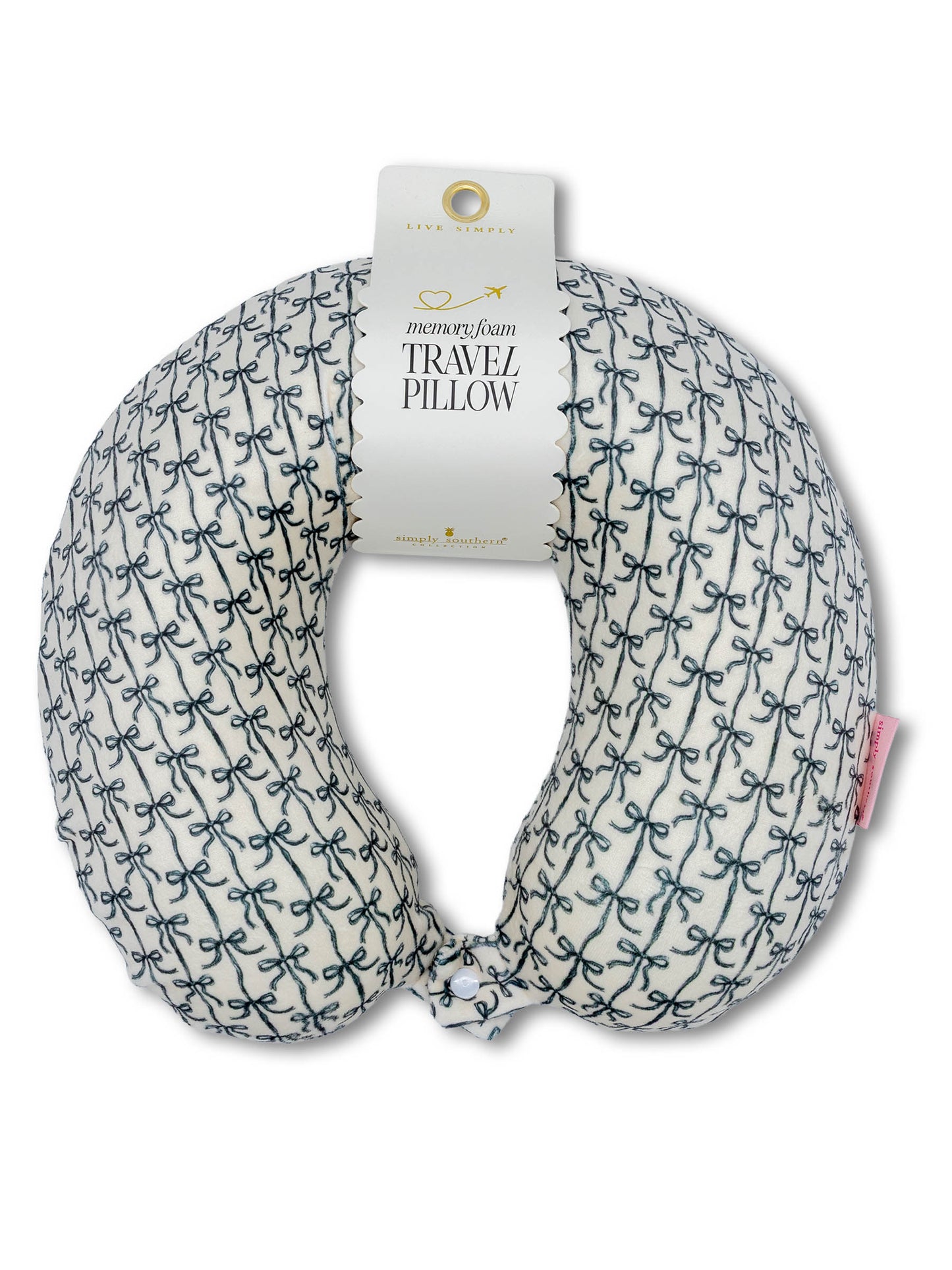 Simply Southern Black Bow Travel Pillow