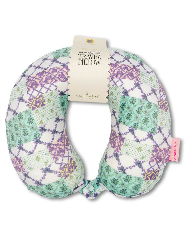 Simply Southern Travel Pillow pink bow stripe