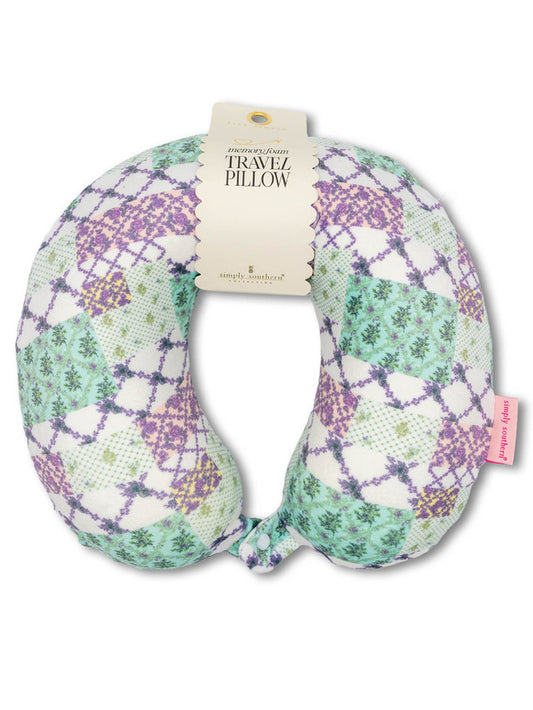 Simply Southern Travel Pillow pink bow stripe