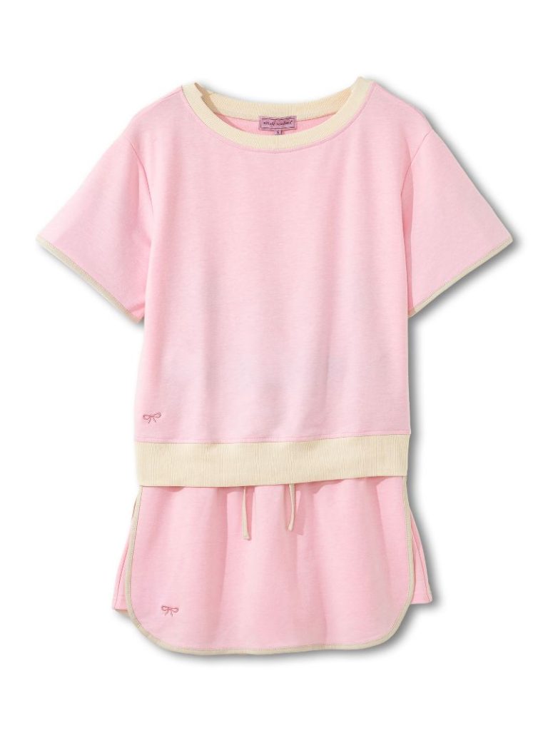 Simply Southern Pink Short Sleeve Skirt Active Set