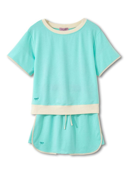 Simply Southern Turquoise Short Sleeve & Skirt Set