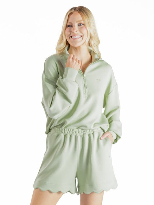 Simply Southern Sage Scalloped Short