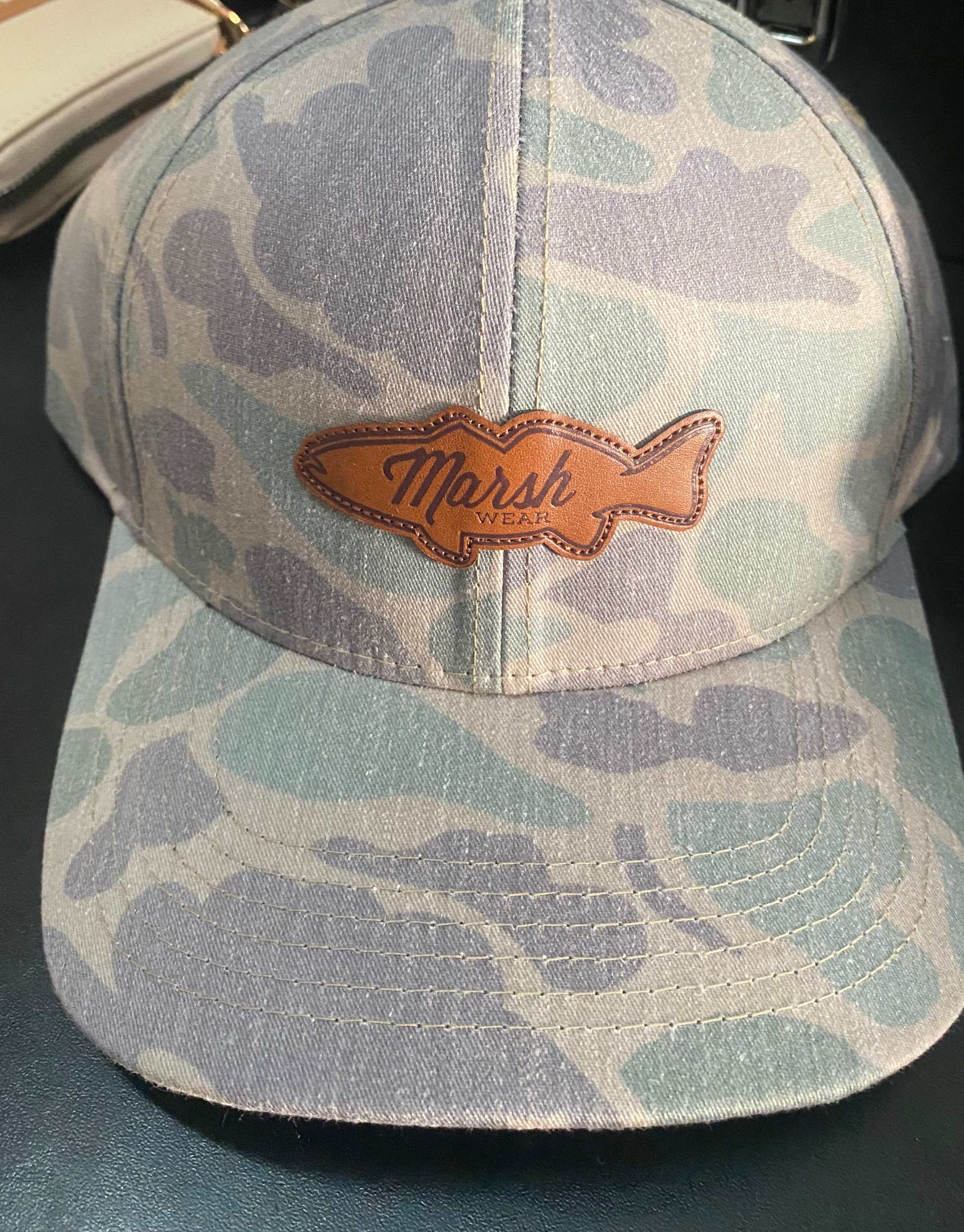 Marsh Wear Camo RR Leather Patch Hat