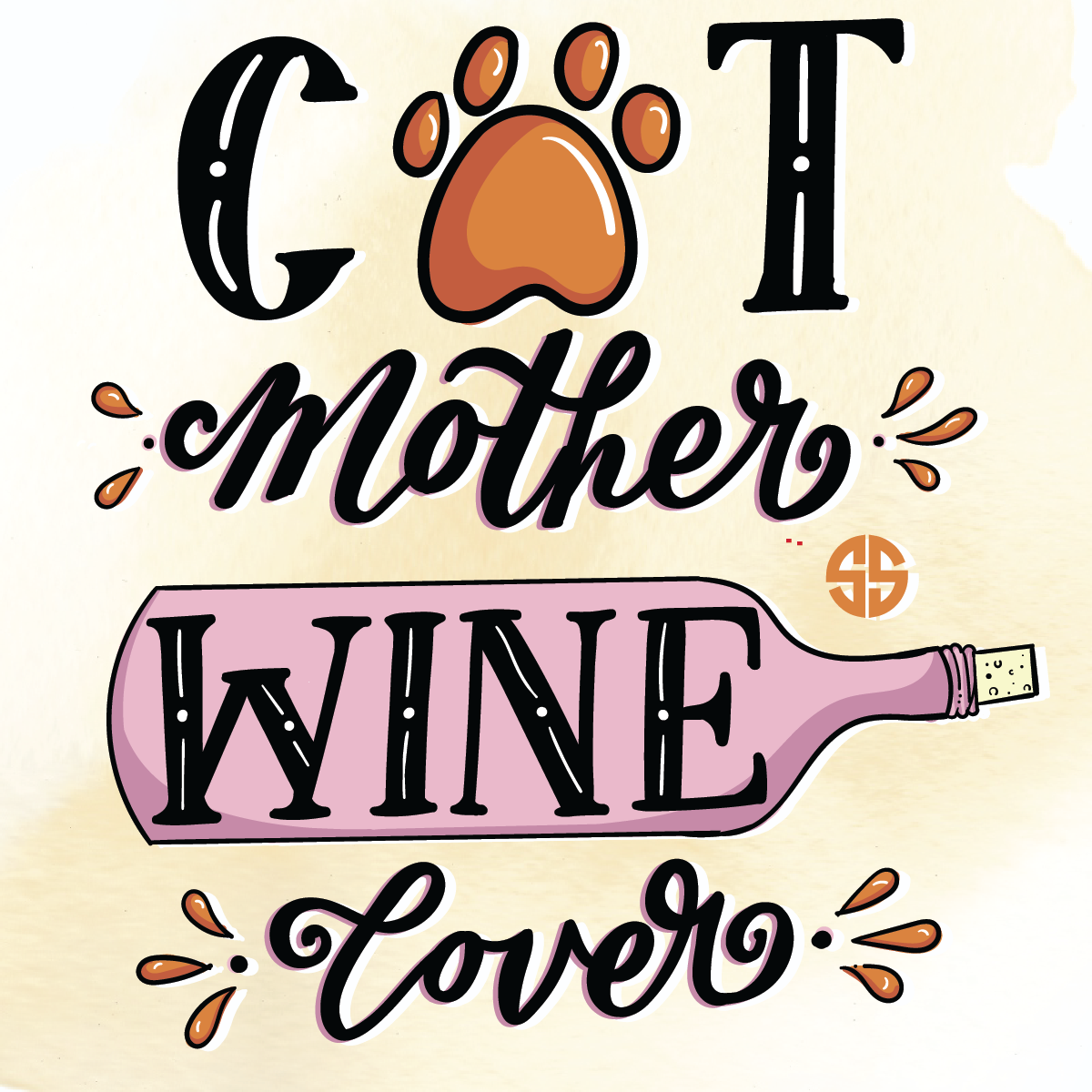 Simply Southern 'Cat Mother Wine Lover' Coaster
