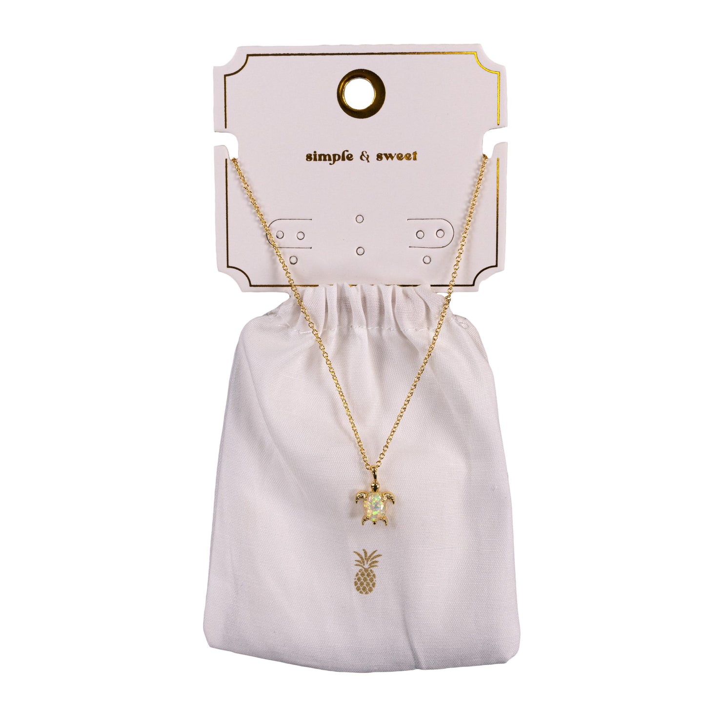 Simple word Turtle Necklace