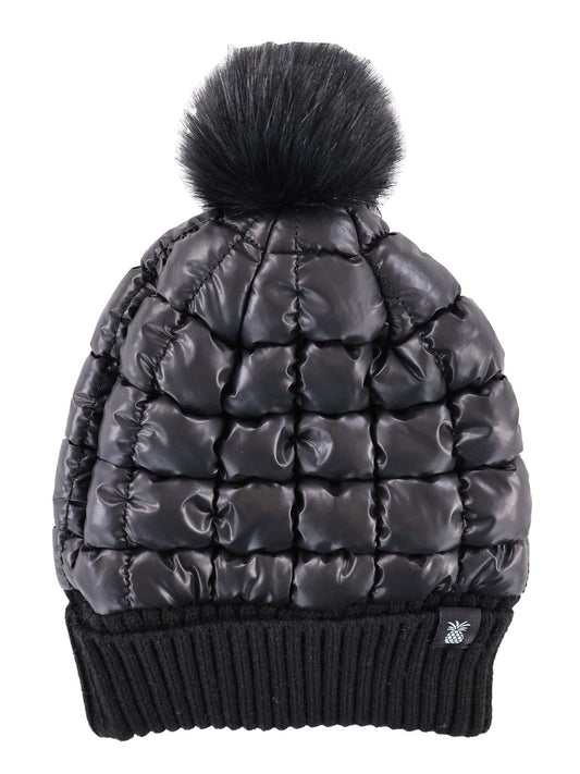 Simply Southern Beanie Puff Black