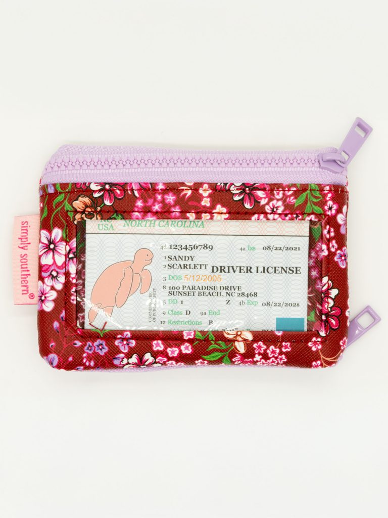 Simply Southern Red Flower ID Wallet