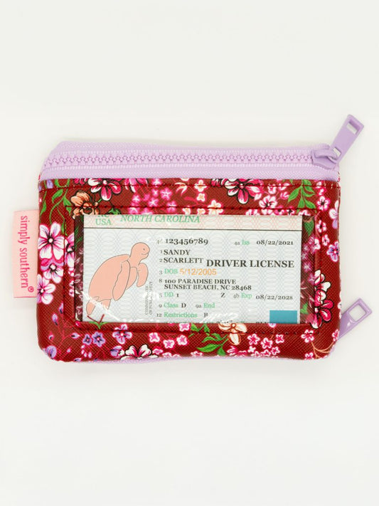 Simply Southern Red Flower ID Wallet