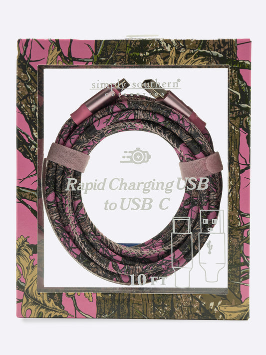 Simply Southern Pink Camo Phone Charger