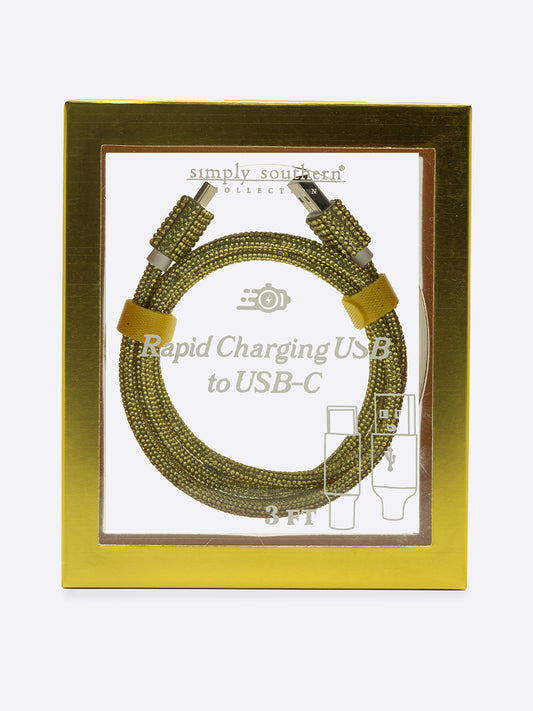 Simply Southern Gold Glitter Charger