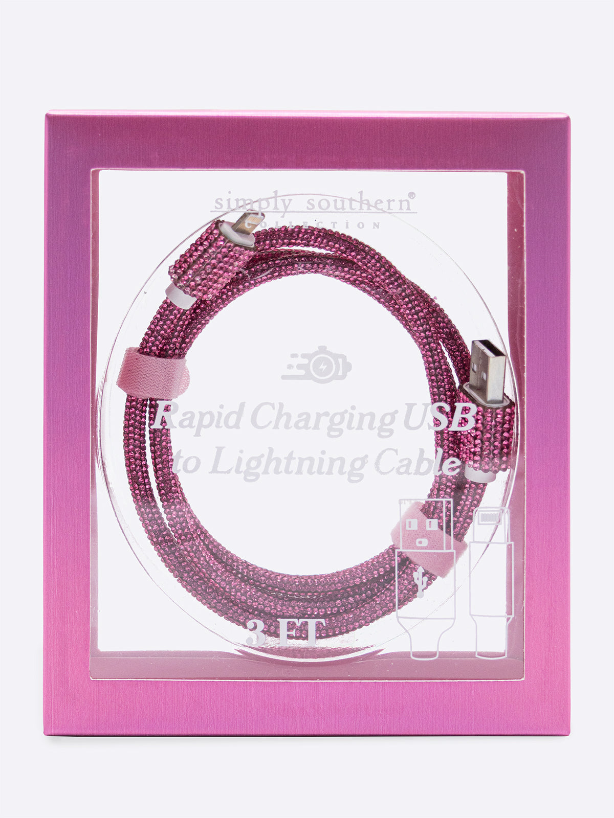 Simply Southern Pink Glitter Charger