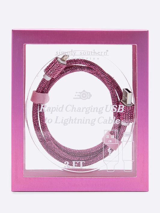 Simply Southern Pink Glitter Charger