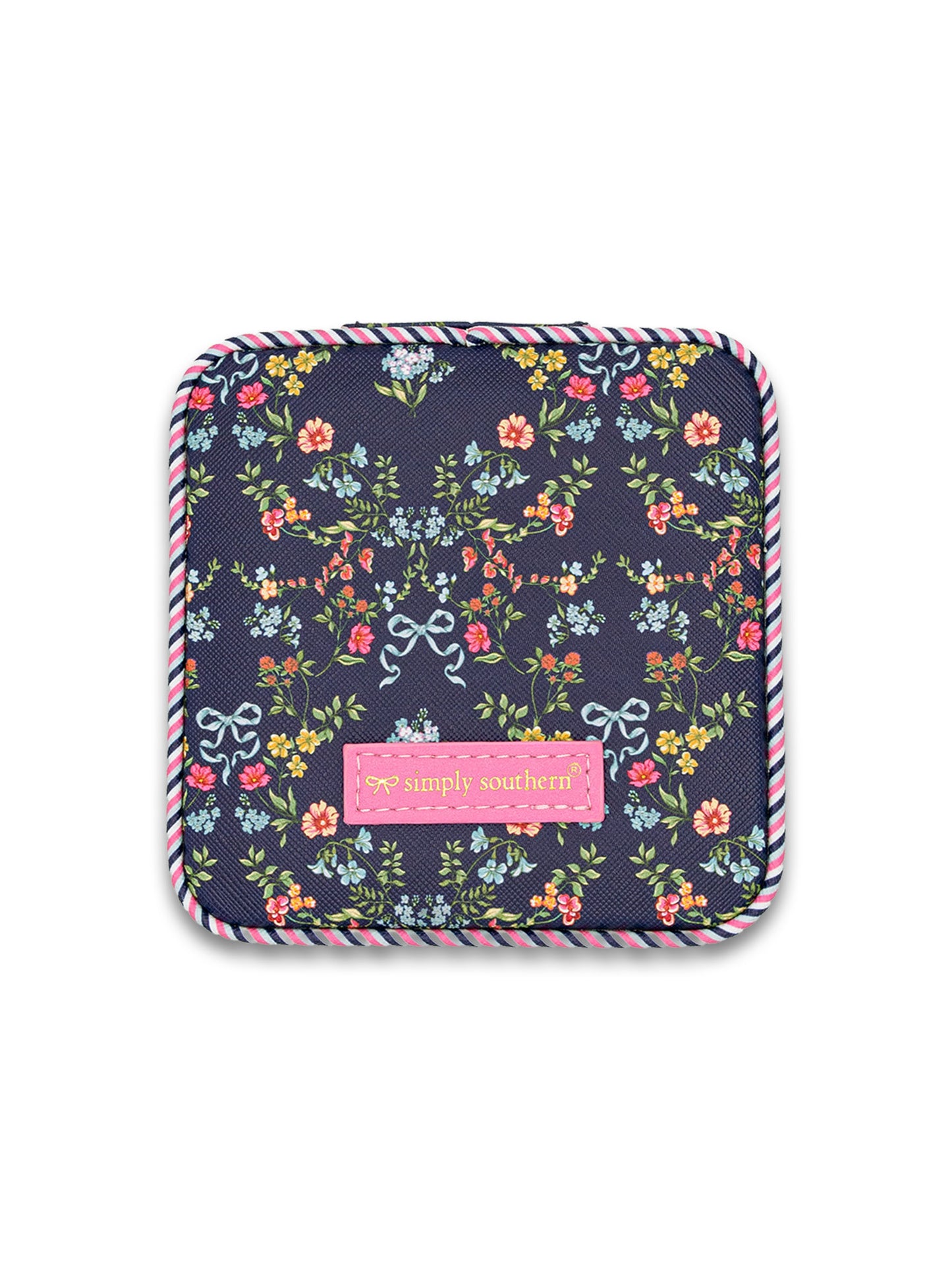 Simply Southern Ribbon Flower Quilted Jewlery Case