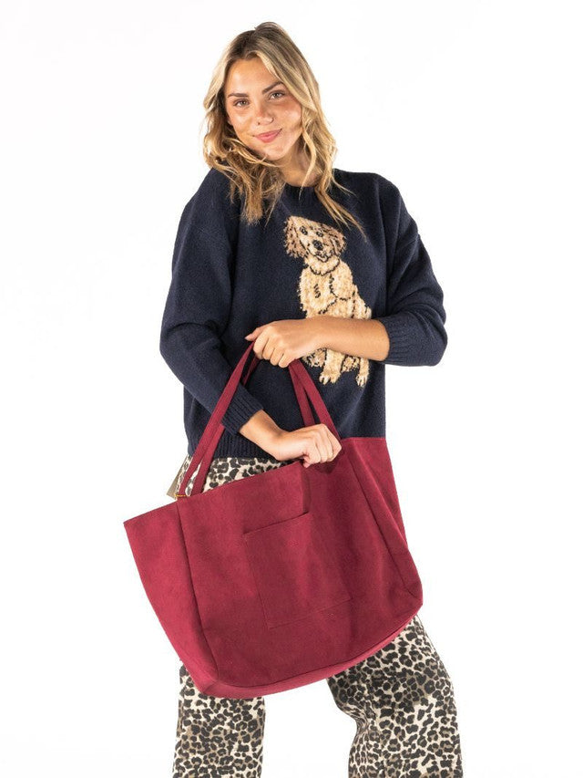 Simply Southern Zoey Suede Bag - Burgundy