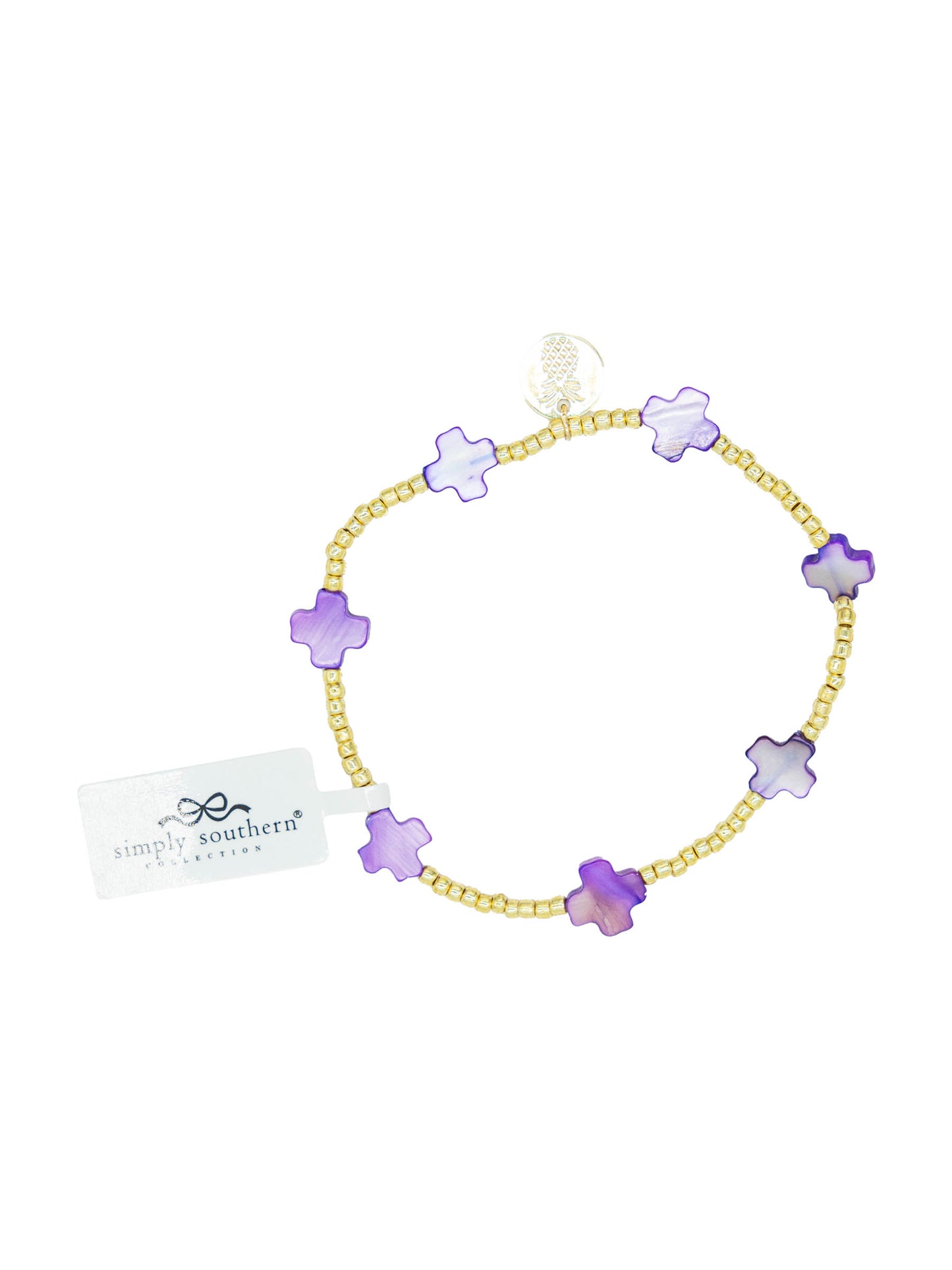 Simply Southern Purple Faith Beaded Bracelet