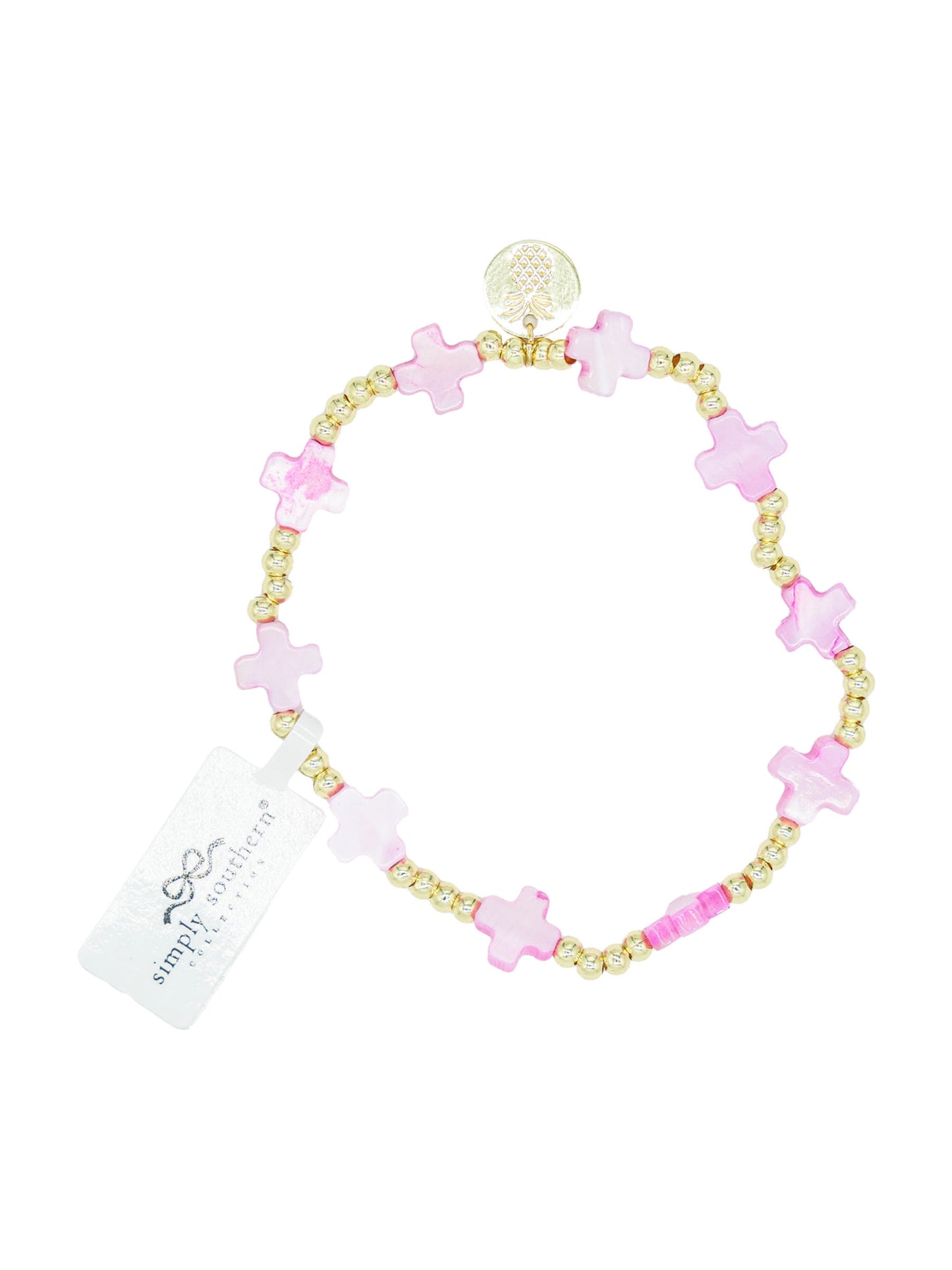 Simply Southern Pink Faith Beaded Bracelet