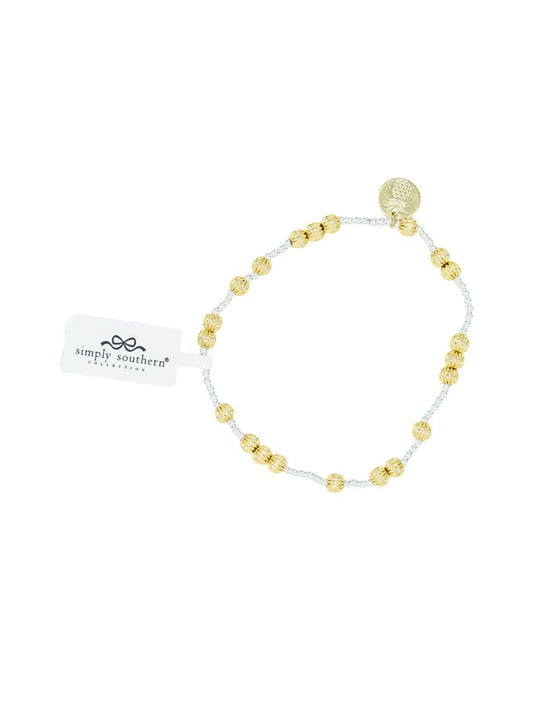 Simply Southern Gold and Silver Beaded Bracelet