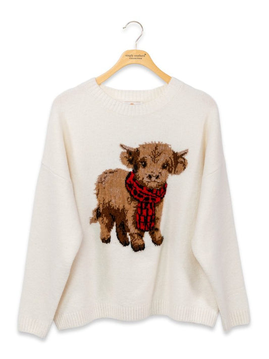 Simply Southern Cow Sweater