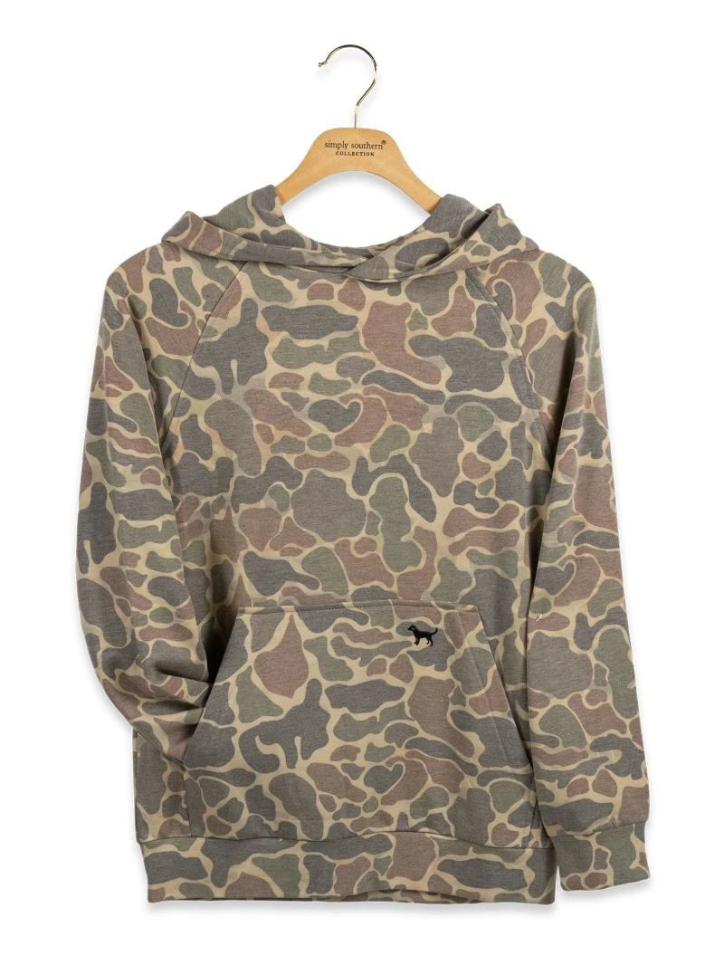 Simply Southern Youth Performance Camo Hoodie
